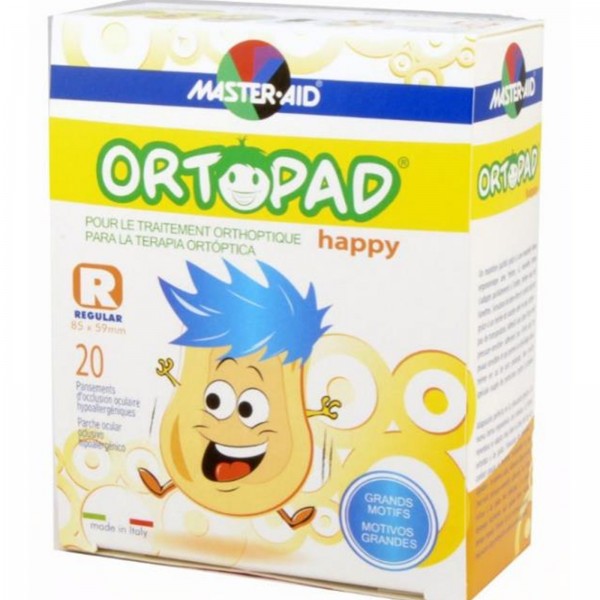 Ortopad Happy Parche Ocular Oclusivo Regular 20 Unidades