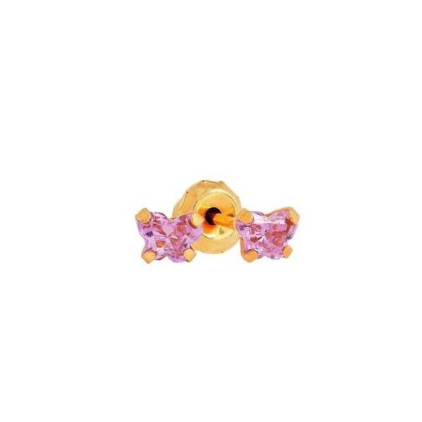 Inverness Pendiente 24k 89610 Mariposa Rosa 2 Un
