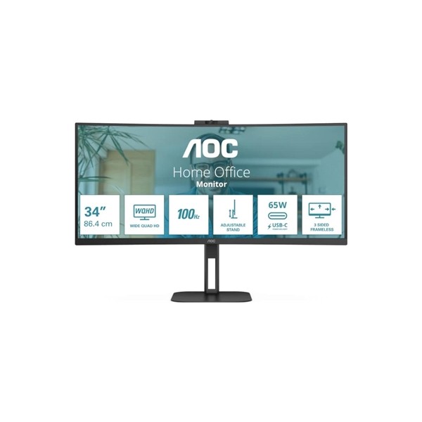 Aoc cu34v5c monitor 34" 2k hdmi usbc mm aa cur